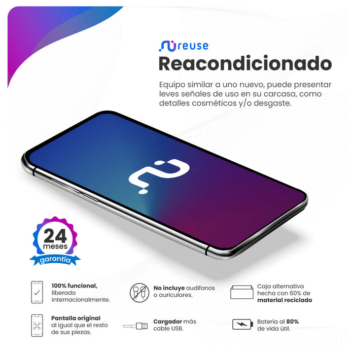 Apple iPhone 12 5G 128 GB Morado Reacondicionado Reuse Perú