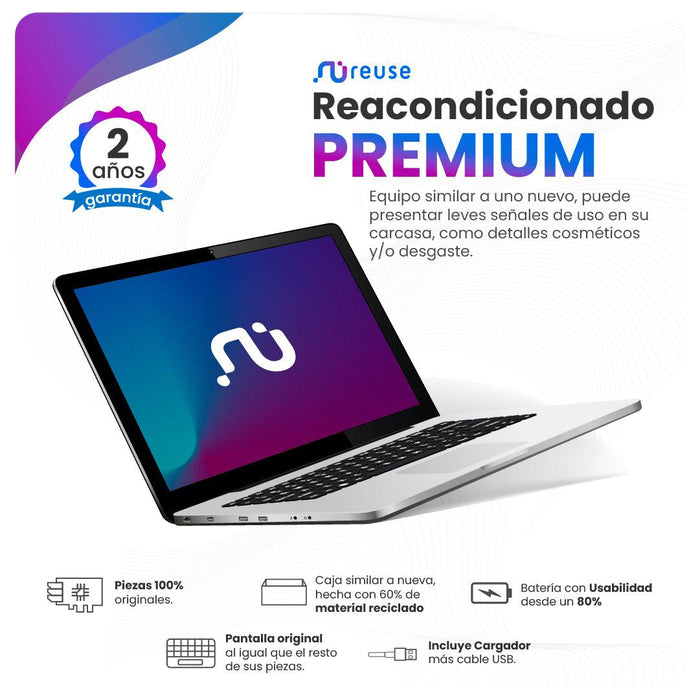 Apple MacBook Pro 13" Mid 2017 Plata / Intel Core i5 / 8 GB RAM / 128 GB SSD Reuse Perú